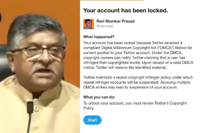 Twitter fails to respond to notice about blocking the account of RS Prasad