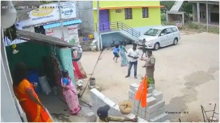 Watch: Tamil Nadu police remove saffron flag, demolishes boundary wall of a Hindu resident who says Church filed false complaint