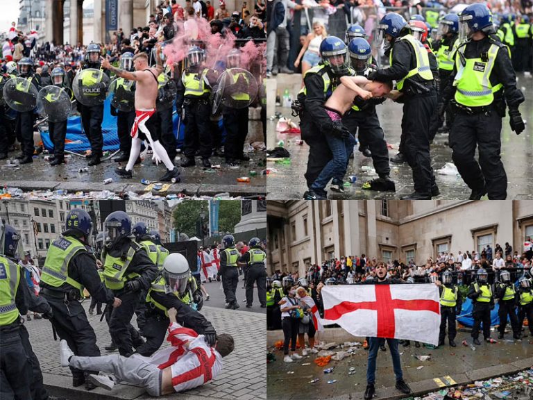 No less than rioters: England football fans create ruckus after losing the Euro 2020 final to Italy
