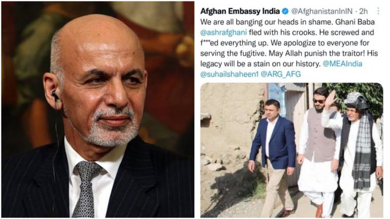 Afghanistan Embassy in India shares derogatory tweet against Ashraf Ghani, Press Secretary says account hacked
