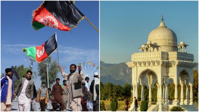 Afghan students in Pakistan raise Afghanistan flags, shout slogans, Pakistanis panic
