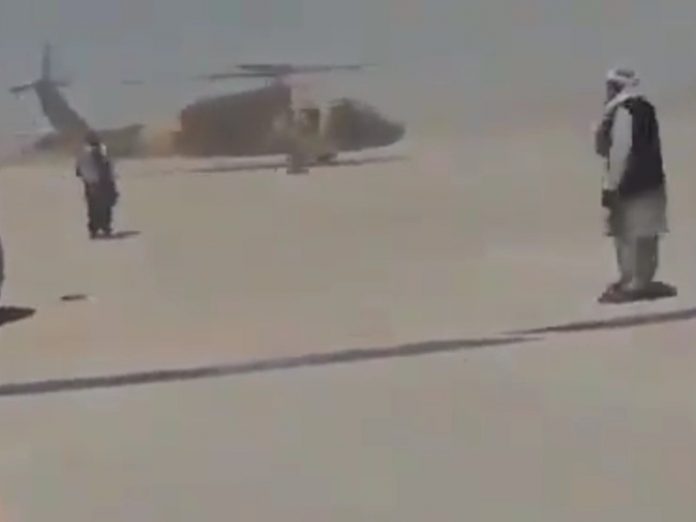 Taliban riding Blackhawk around Kandahar airport