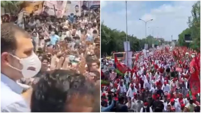 While pontificating about the pandemic, SP and Congress carry out massive rallies violating COVID protocols even as threat of third wave looms large