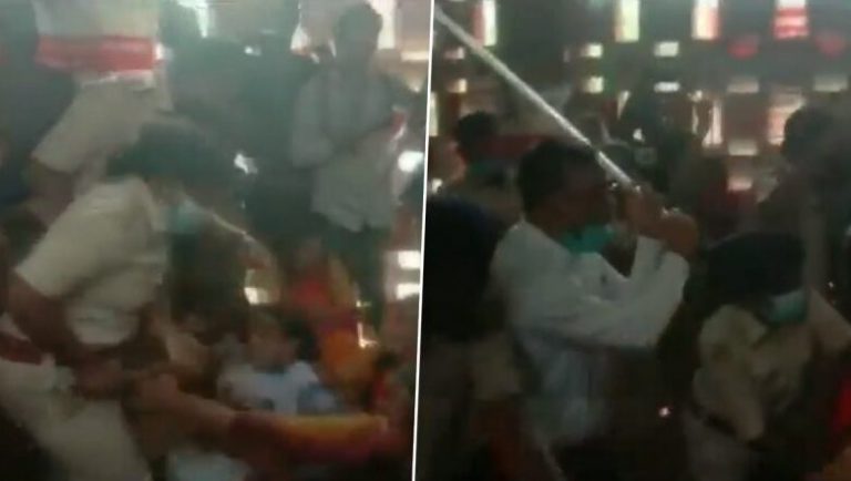 Jharkhand police resorts to brute force and lathi charges class 12 girls for protesting, watch video