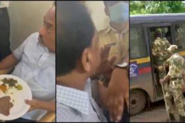 Union Minister Narayan Rane was picked up by police while he was having lunch