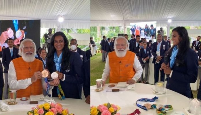 PM Modi keeps his promise, treats shuttler PV Sindhu with ice-cream