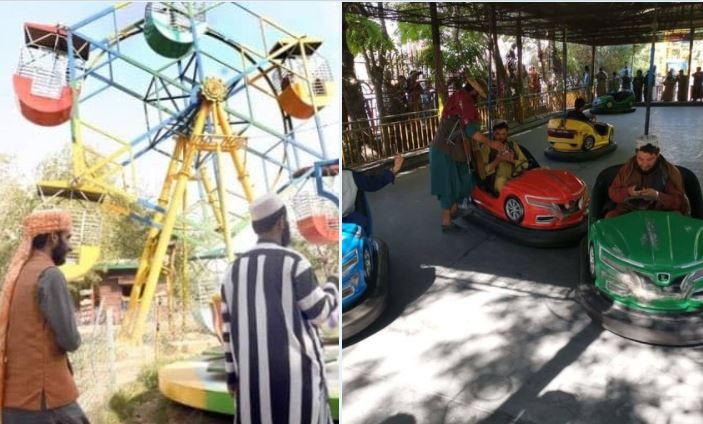 Watch: Talibanis enjoy at an amusement park after capturing Afghanistan