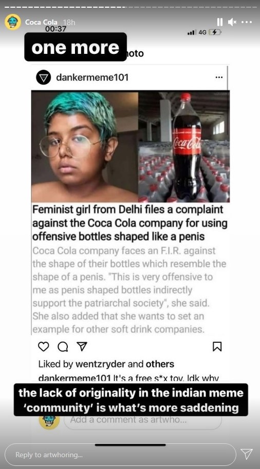 Feminist girl from Delhi really filed a complaint against Coca Cola over its 'penis-shaped' bottles? Priyanka Paul denies