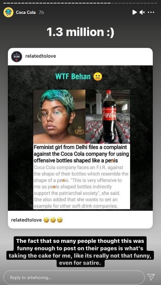Feminist girl from Delhi really filed a complaint against Coca Cola over its 'penis-shaped' bottles? Priyanka Paul denies
