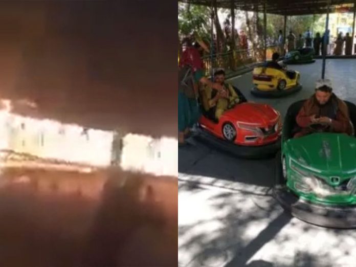 Taliban burn down amusement park because statues are haram in Islam