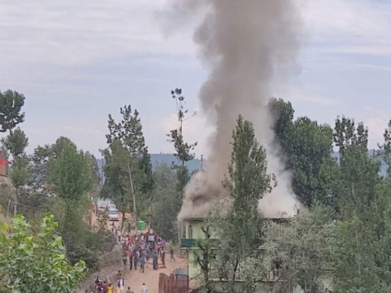 J&K: Darul Uloom partially burnt down in Budgam district