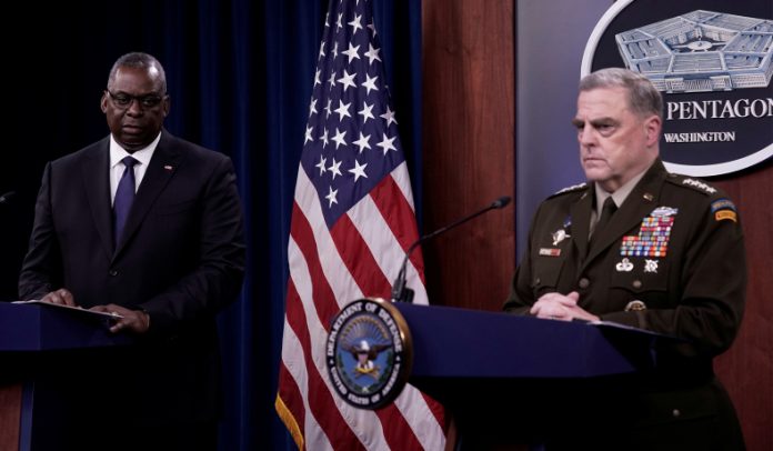 Secretary of Defense Lloyd Austin and Chairman of the Joint Chiefs of Staff General Mark Milley