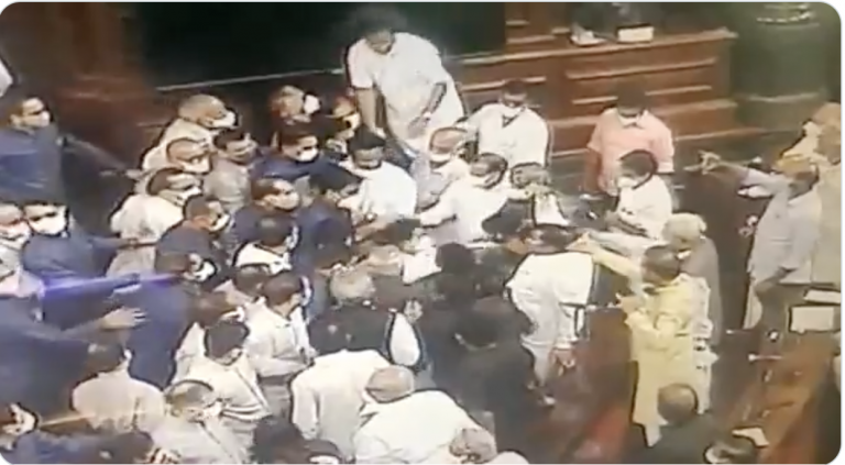 Women MPs who accused marshals of manhandling caught beating up marshals themselves: Watch