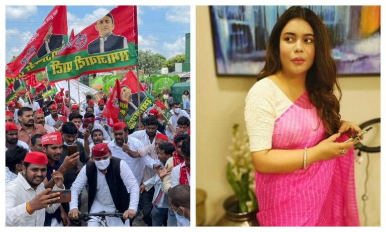 Akhilesh Yadav carries out massive rally, friendly journalist questions ‘Noida channels’ for not noticing