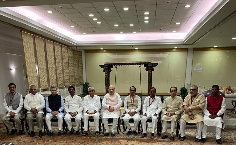 Amit Shah chairs review on Maoist terrorism in 10 states, Mamata Banerjee and 3 other CMs skip the high-level meeting