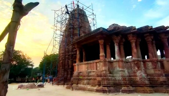 Shikhara of ancient Galteshwar Mahadev temple restored by ASI