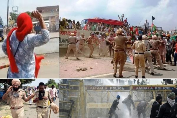 Moga police latch charge farmers