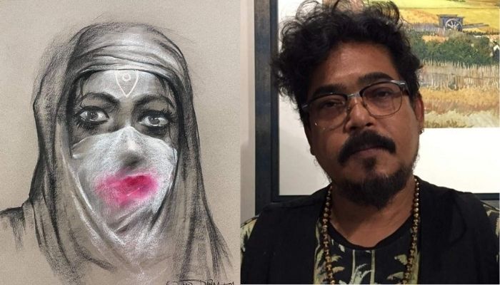 Ahead of Durga Puja, Kolkata ‘artist’ paints Goddess in Hijab, draws ire