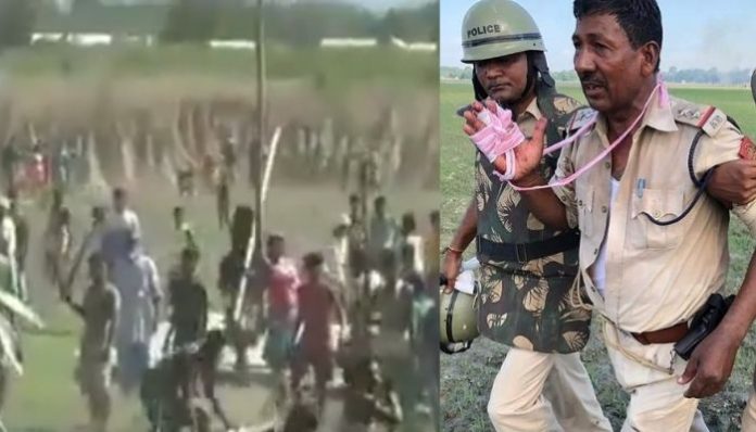 Assam: Illegal encroachers attack police with lathis, bricks, 9 injured