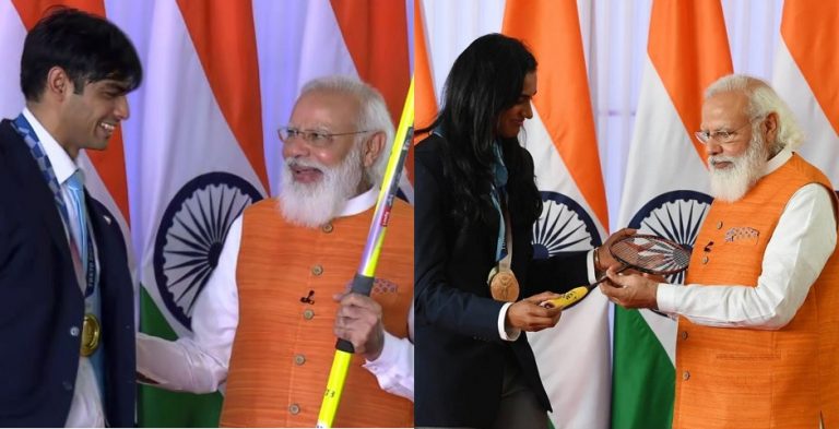 Sports equipment given by Olympians and Paralympians attract high bid prices at the third auction of gifts received by PM Modi