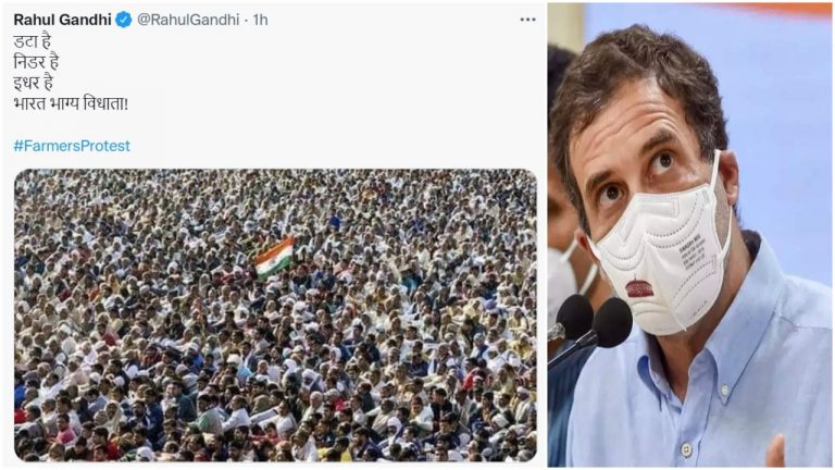 Rahul Gandhi tries to pass off old image of a Kisan rally as that of recent Mahapanchayat in Muzaffarnagar