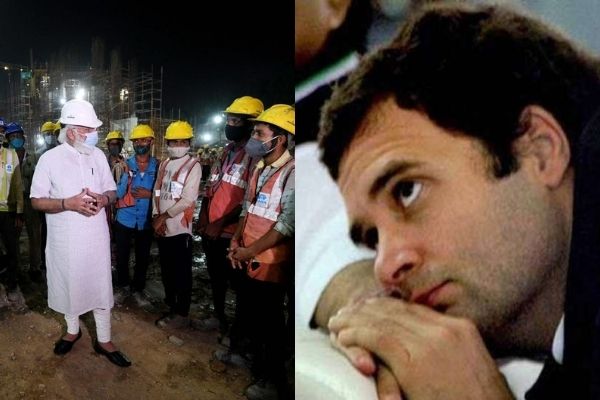 PM Modi's central vista site visit hailed on social media, leaves Congress ecosystem fuming