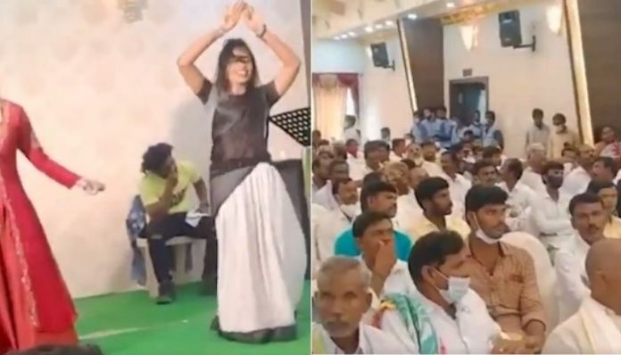 YSR party event has a large crowd and 'Naagin dance' while YSR govt imposes ban on Ganesh Puja