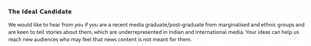 Job opening posted by The BBC 