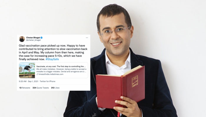 No, Chetan Bhagat, you don’t get to take credit for India’s record breaking vaccination numbers