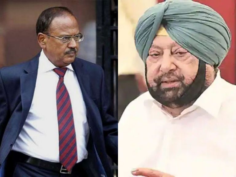 After meeting home minister Amit Shah, former Punjab CM Amarinder Singh meets NSA Ajit Doval in Delhi