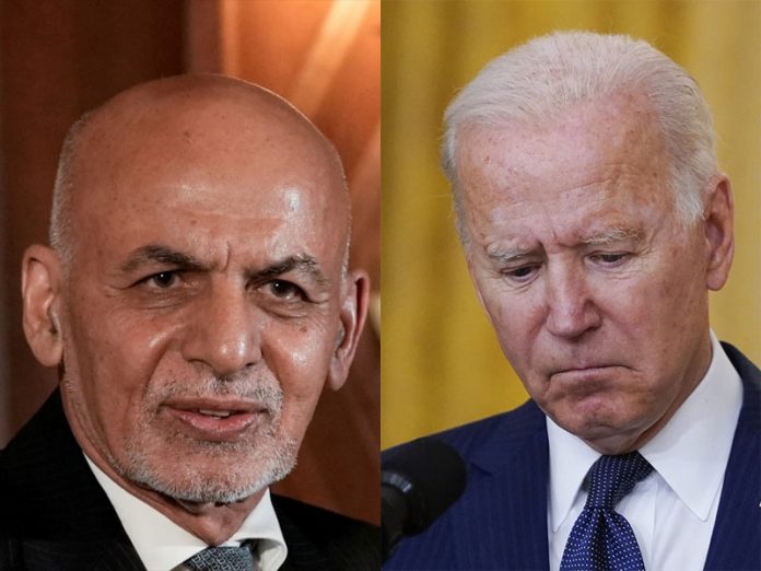 Ashraf Ghani had informed Joe Biden that Taliban is advancing in Afghanistan with full support form Pakistan