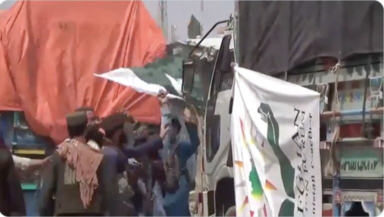 Watch: Taliban chants ‘Allahu Akbar’ while ripping off Pakistan flag on truck carrying humanitarian aid