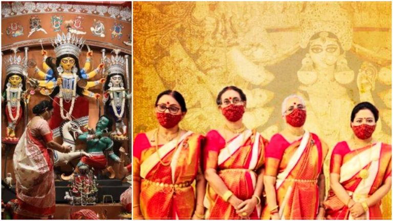 Defying stereotypes: A Durga Puja Pandal in Kolkata has four female priests performing the holy rituals