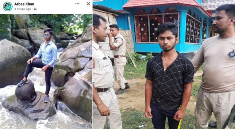 Assam: Muslim youth arrested after uploading a photo on social media showing him placing a foot on a Ganesh idol