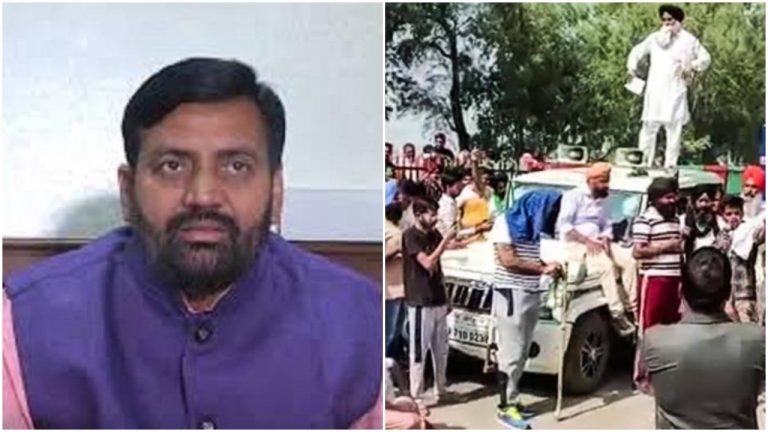 Protesting farmers attack convoy of BJP MP Naib Singh Saini in Haryana, vehicle hits a protestor but no casualties