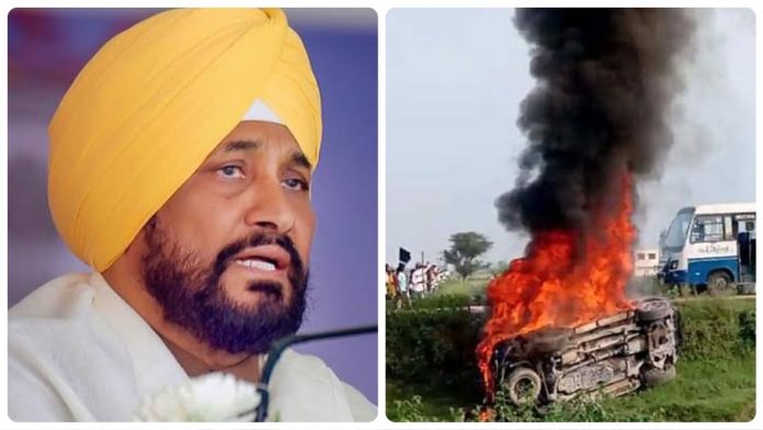Charanjit Singh Channi(L) seeks to exploit Lakhimpur violence to push against farm laws