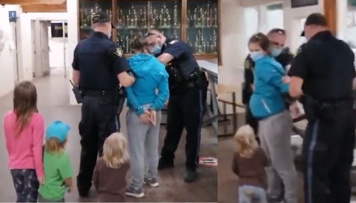 Canada: Woman arrested for allegedly not showing ‘vaccination status’, forcibly taken away and banned from public arena