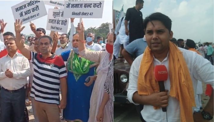 NDTV journalist Mohammad Ghazali targets Hindus for protesting Namaz in public space, accuses them of spreading venom