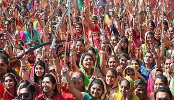 Gujarat: Rajput women perform Talwar Raas, traditional dance with swords