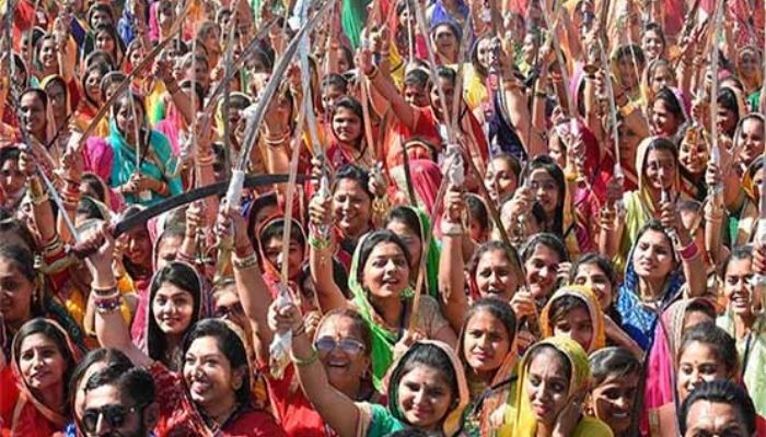 Rajput women in Rajkot perform ‘Talwar Raas’, ‘liberals’ are triggered: Read about the tradition here