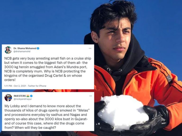 ‘Liberals’ lose their marbles, invoke Adani port drug haul after Shah Rukh Khan’s son Aryan Khan arrested in rave party raid