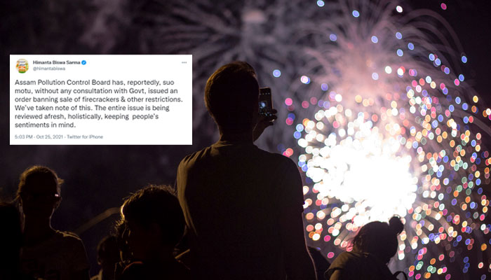 CM Himanta takes note of Assam Pollution Control Board’s blanket ban on firecrackers, says it is under review afresh