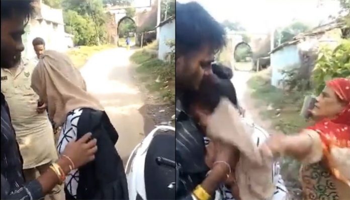 Girl forced to remove burqa