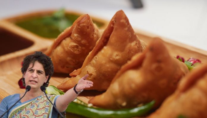 Congress leaders fight over samosa