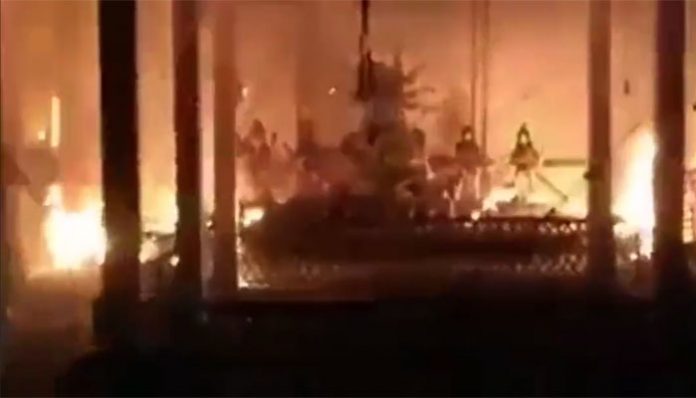 Temple burning in Bangladesh