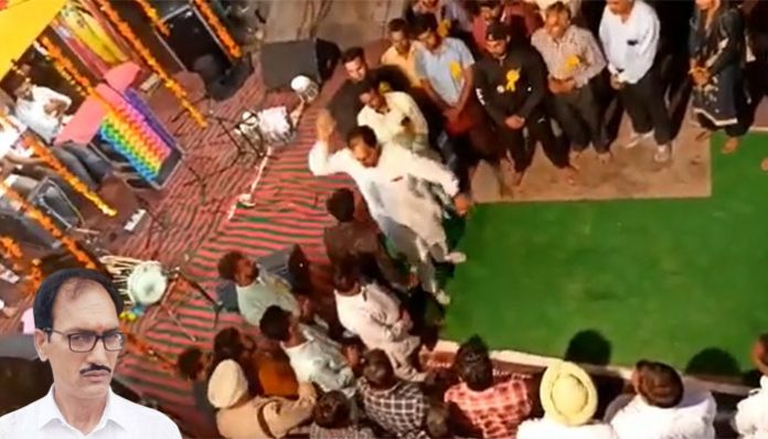 Congress MLA Joginder Pal seen beating up a man
