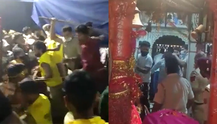 Video of police brutality at Kalka Ji Temple during Navratri goes viral, Delhi Police claims ‘everything is smooth as of now’