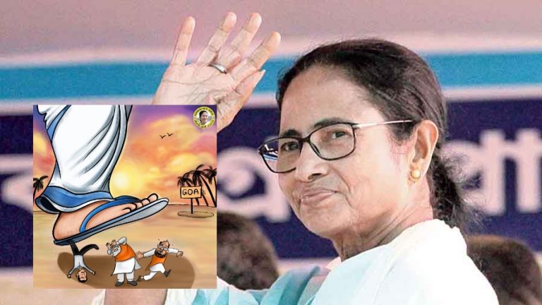 TMC normalises and celebrates violence as it shows PM Modi, Amit Shah and a civilian being crushed by Mamata’s foot