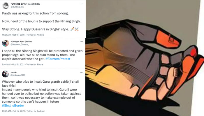 ‘Happy Dussehra in Singh’s style’: Some Sikhs celebrate the brutal murder of Lakhbir Singh by Nihang Sikhs at ‘farmers’ protest