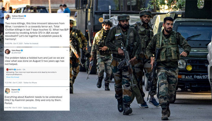 Radio Mirchi RJ, ‘journalists’, Congress leaders play down the killing of UP-Bihar migrants in Kashmir by Islamic terrorists, give ‘context’